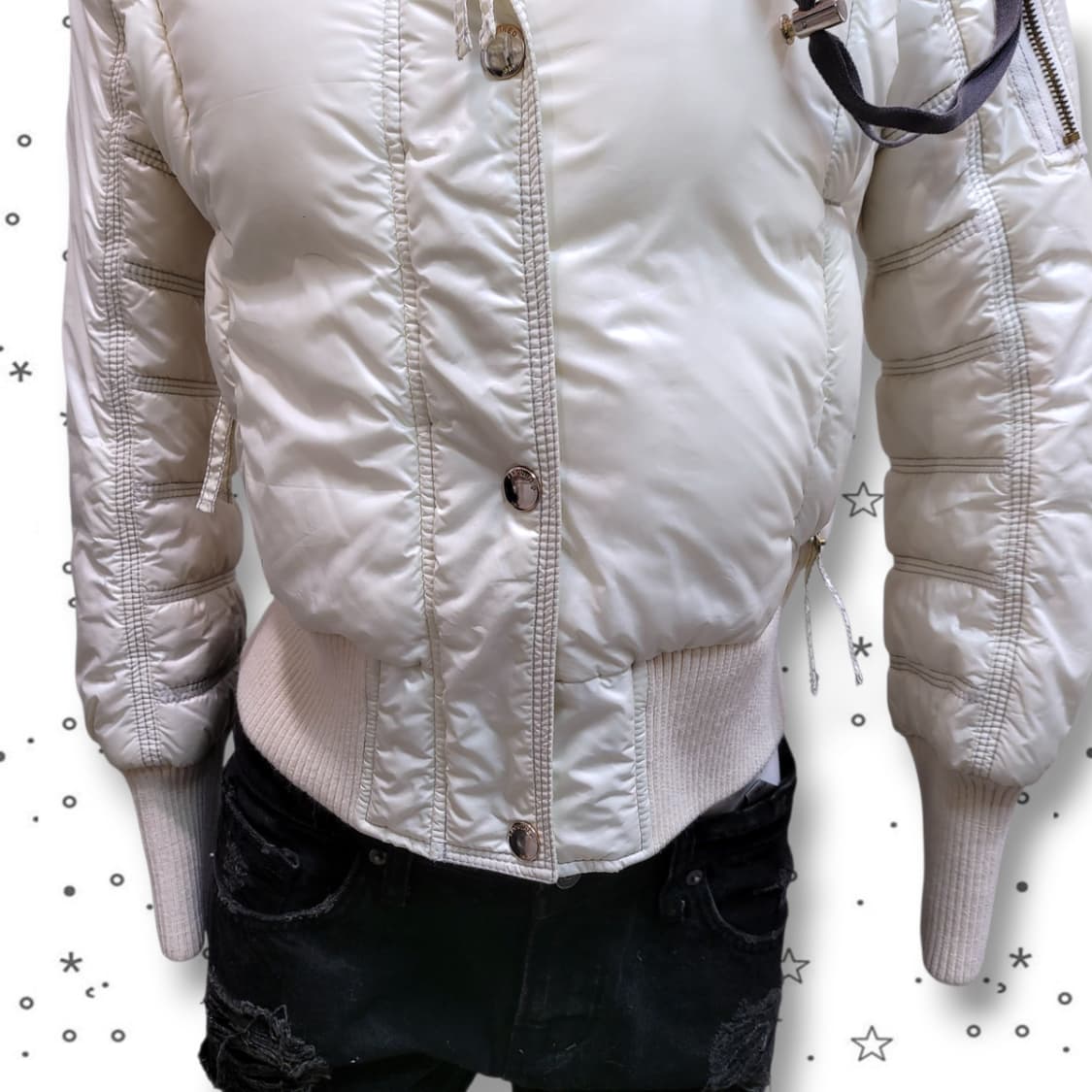 [S] ASK 에스크 슬림 갸루 y2k 숏패딩 상품이미지4