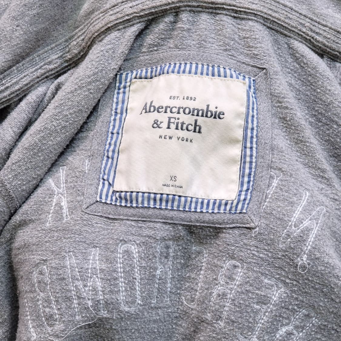 [XS] 아베크롬비 그레이 스웻 슬림 후드집업 상품이미지10
