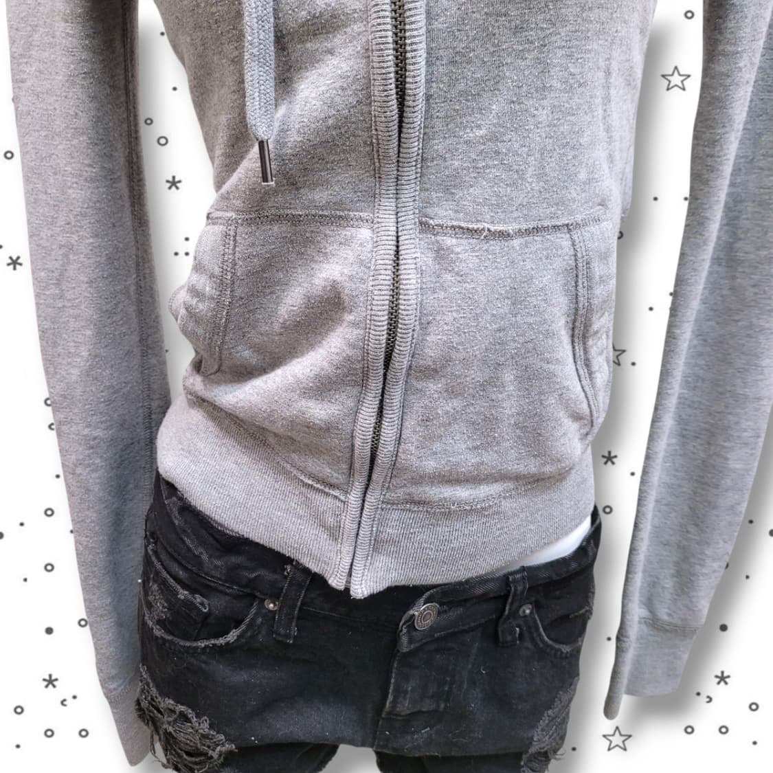 [XS] 아베크롬비 그레이 스웻 슬림 후드집업 상품이미지4