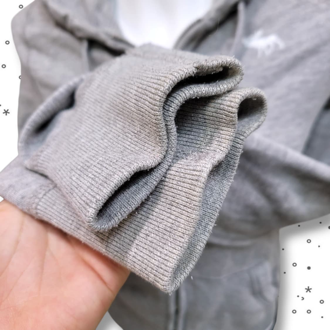 [XS] 아베크롬비 그레이 스웻 슬림 후드집업 상품이미지5