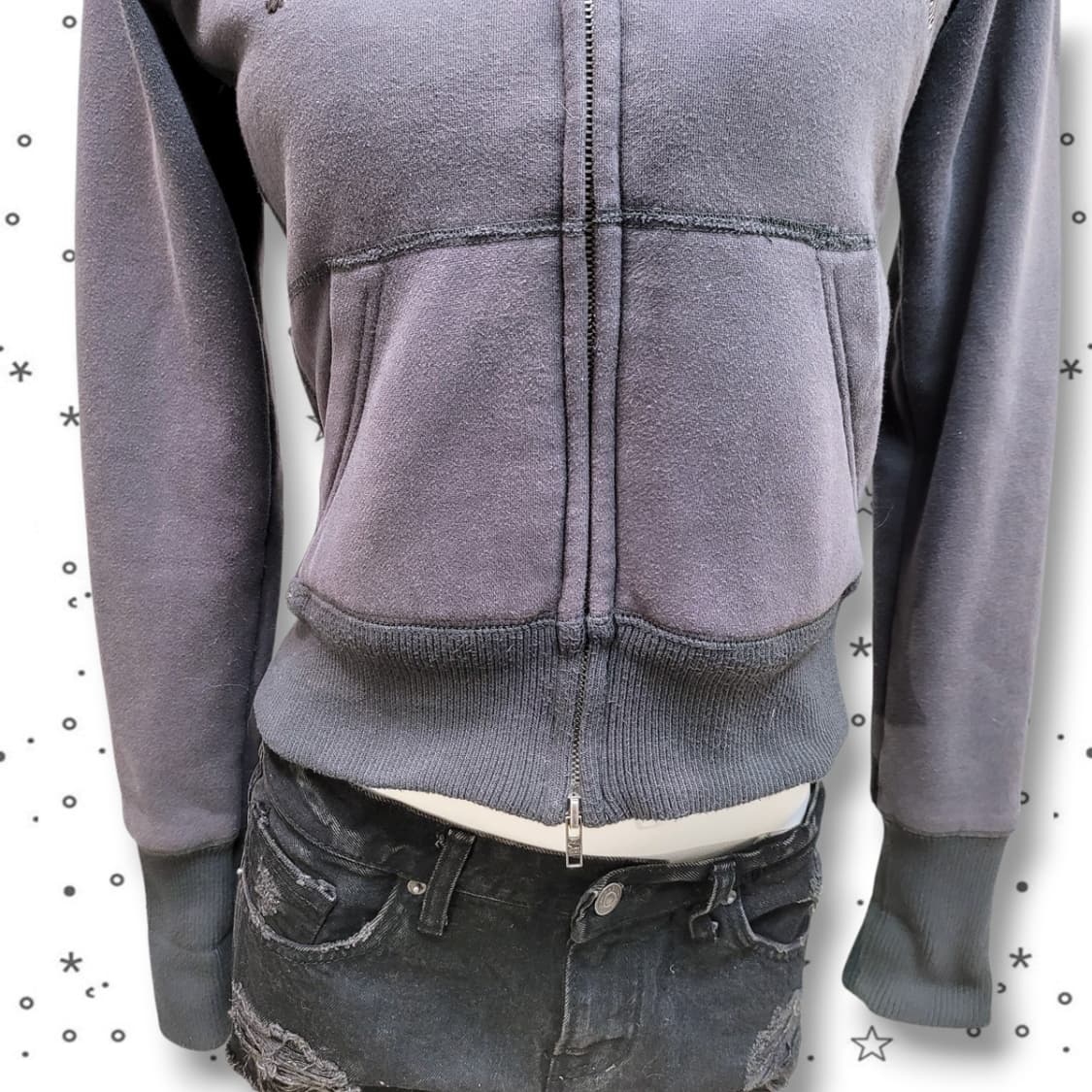 [M] 아베크롬비 00s 울프죠 그레이 퍼 후드 집업 상품이미지5