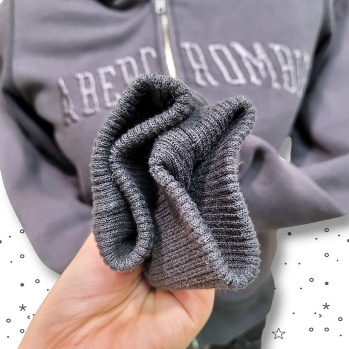 [M] 아베크롬비 00s 울프죠 그레이 퍼 후드 집업 상품이미지6