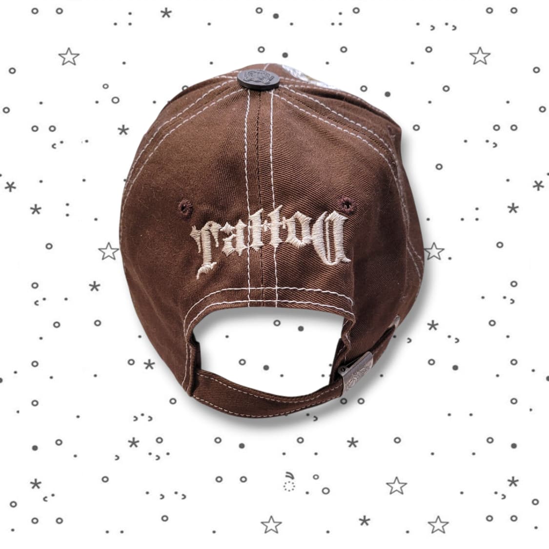 Tattoo 디앤젤로 빈티지 브라운 큐빅 볼캡 모자 상품이미지4