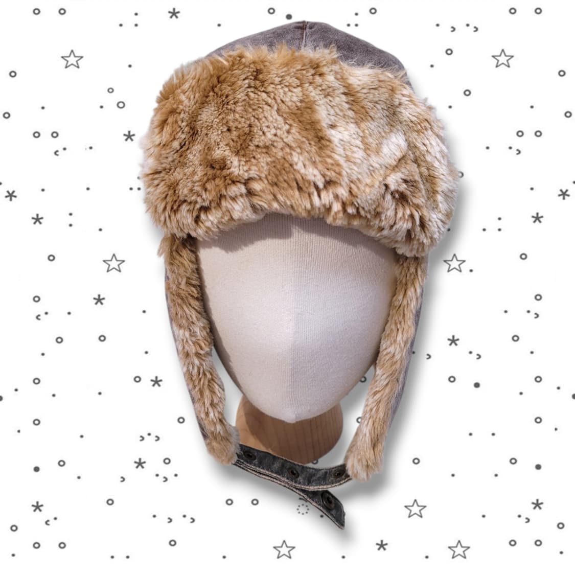 빈티지 워싱 벨티드 털 방한모자 상품이미지2