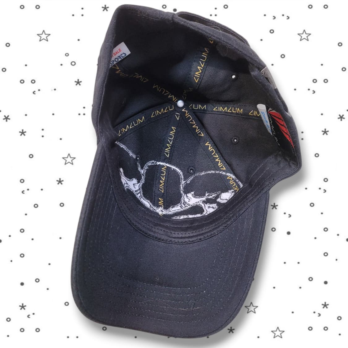 빈티지 스컬 스와로브스키 블랙 볼캡 상품이미지6