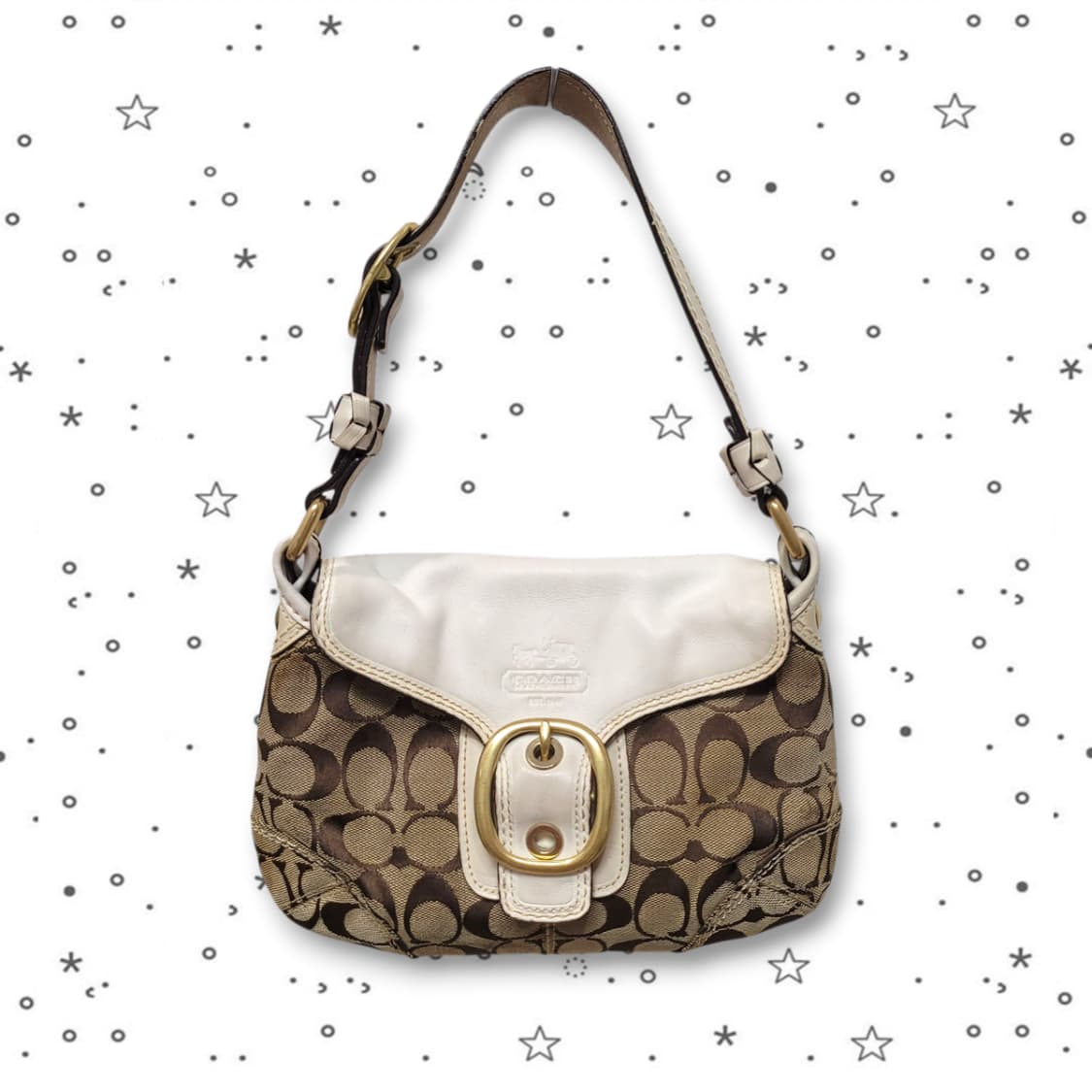 COACH 코치 시그니처 자카드 소호 플랩 숄더백 상품이미지1