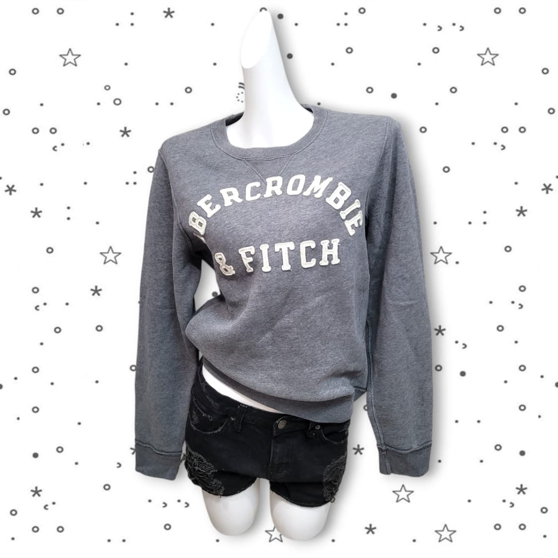 [L] 아베크롬비 스펠아웃 슬림 기모 맨투맨 상품이미지1