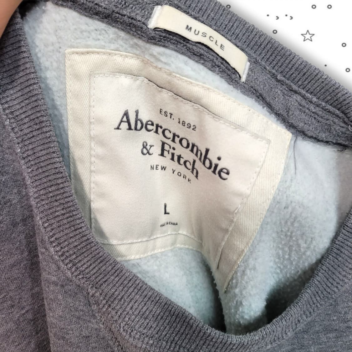 [L] 아베크롬비 스펠아웃 슬림 기모 맨투맨 상품이미지8