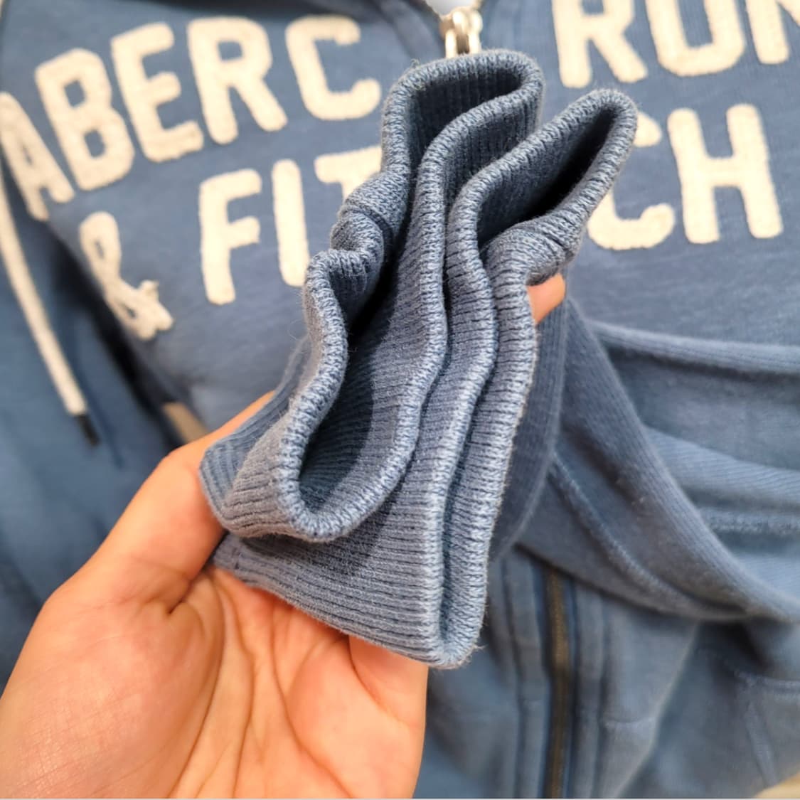 [XS] 아베크롬비 블루 스펠아웃 후드 집업 상품이미지4