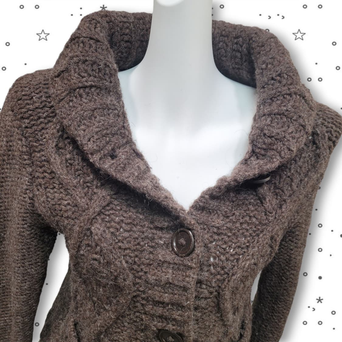 Ray BEAMS 레이빔즈 숄카라 울 니트 모리걸 가디건 상품이미지2