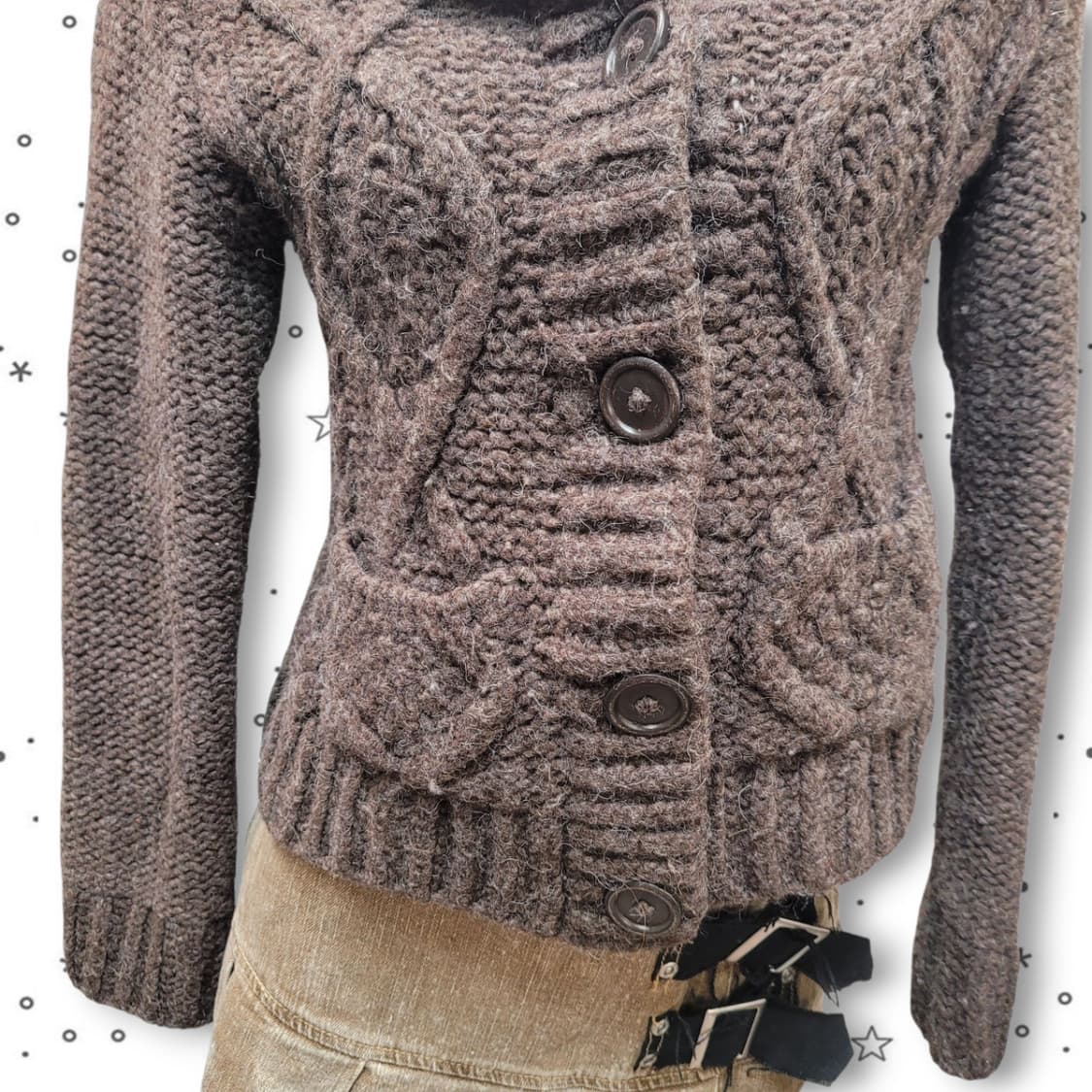 Ray BEAMS 레이빔즈 숄카라 울 니트 모리걸 가디건 상품이미지3