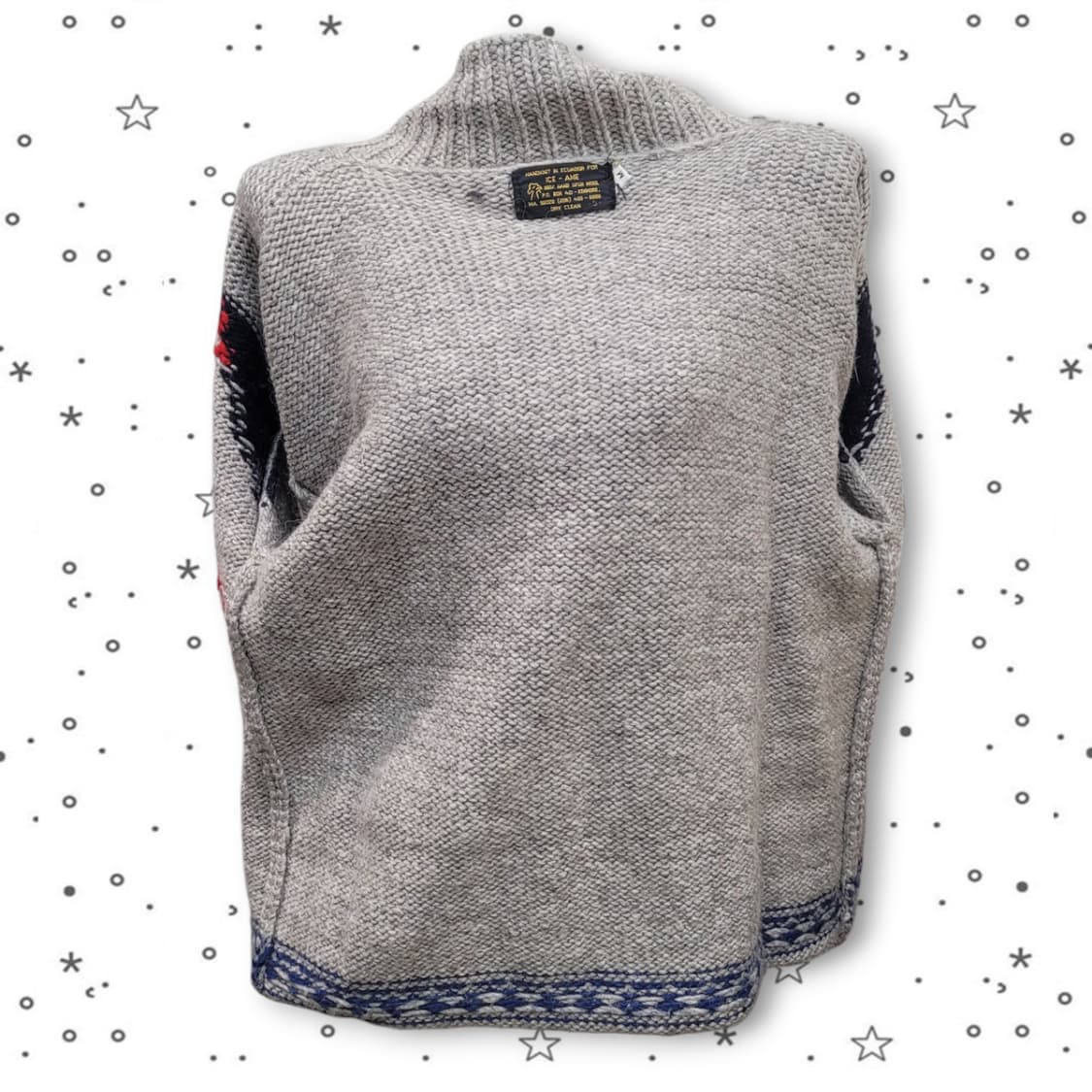 [M] 에콰도르 알파카 핸드메이드 울 니트 가디건 집업 상품이미지10