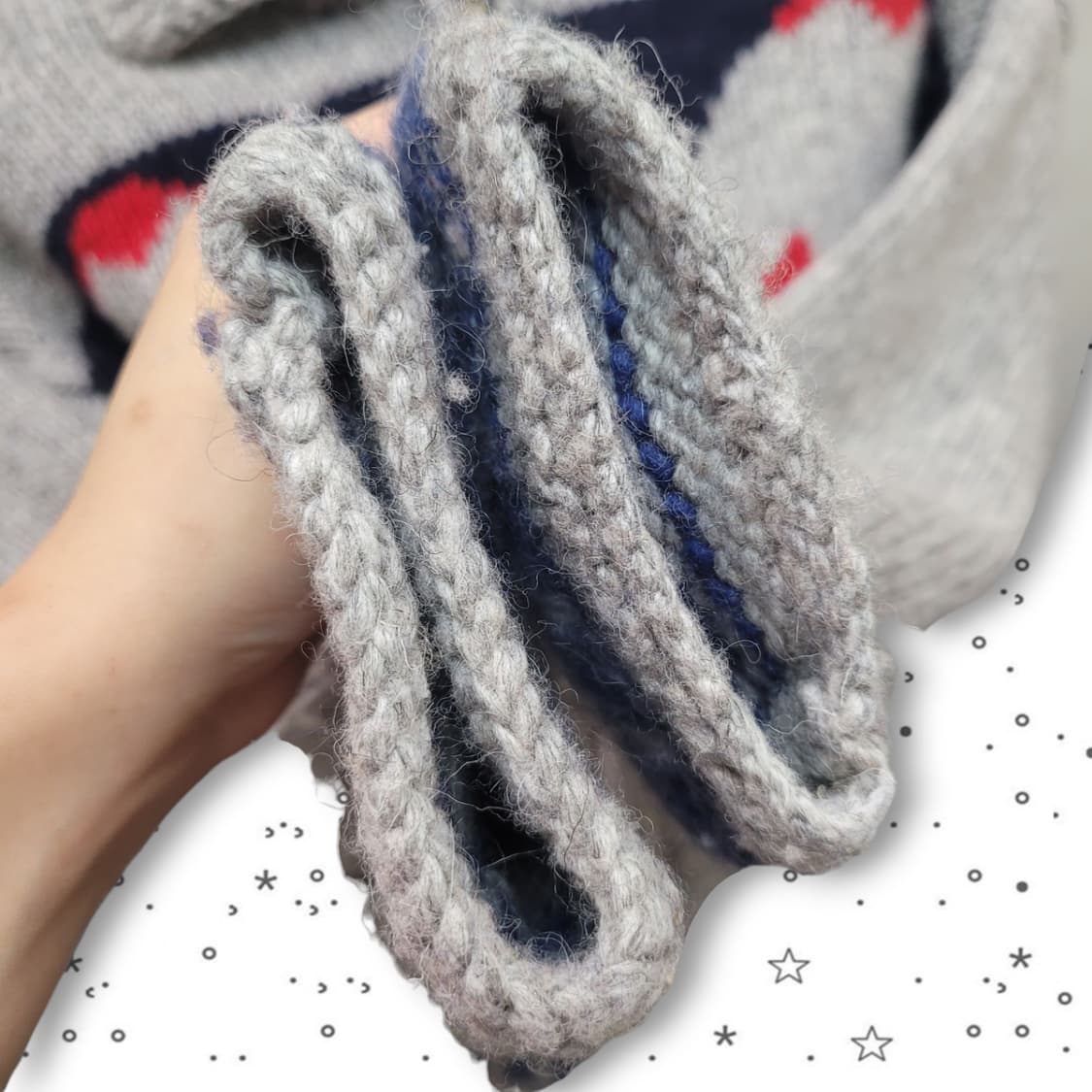 [M] 에콰도르 알파카 핸드메이드 울 니트 가디건 집업 상품이미지5