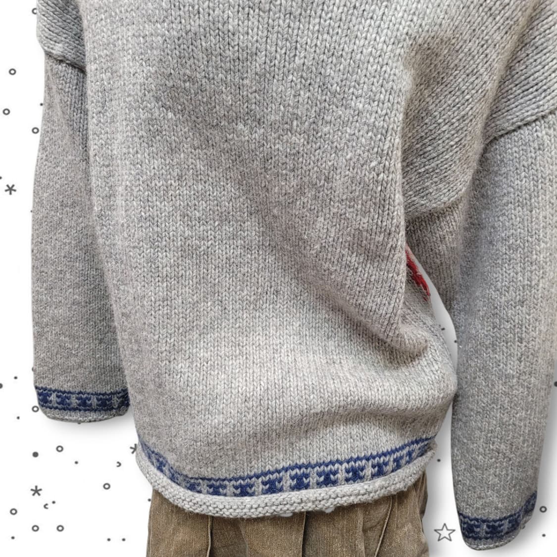 [M] 에콰도르 알파카 핸드메이드 울 니트 가디건 집업 상품이미지8