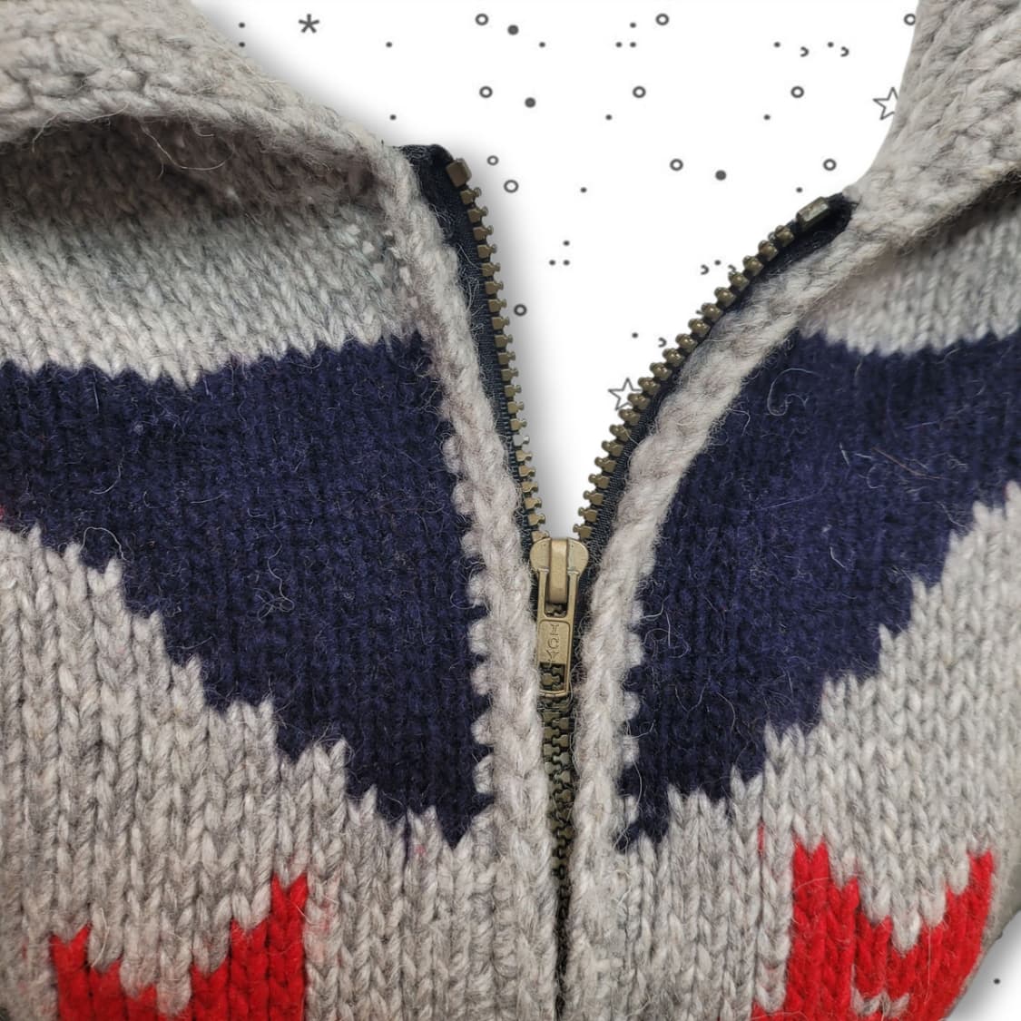 [M] 에콰도르 알파카 핸드메이드 울 니트 가디건 집업 상품이미지9