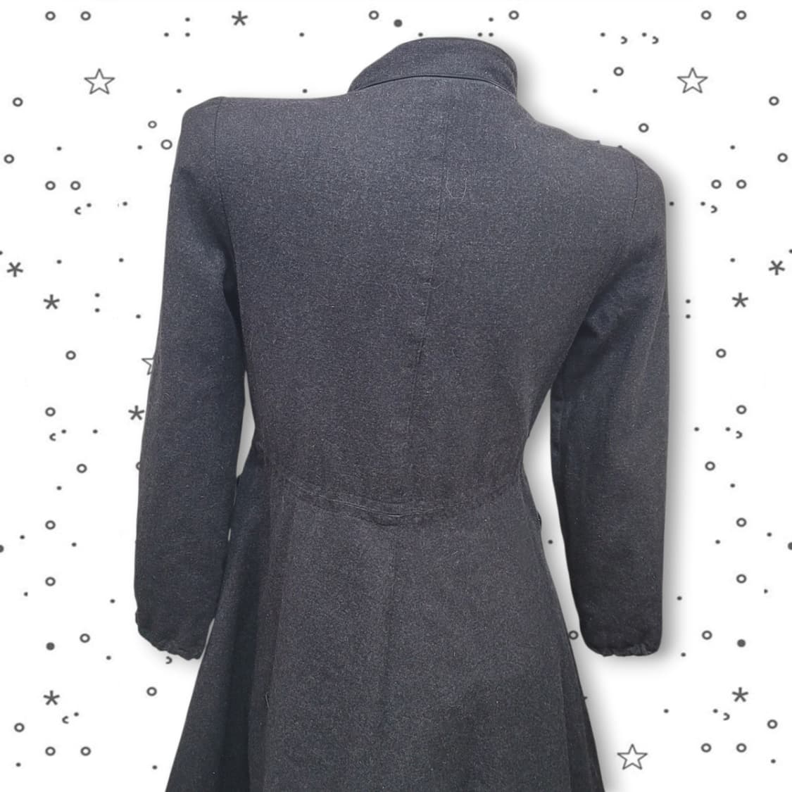 ARMANI 엠포리오 아르마니 90's 프릴 고딕 울 코트 원피스 상품이미지6