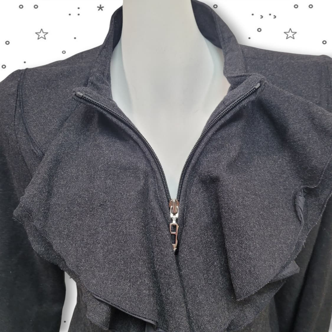 ARMANI 엠포리오 아르마니 90's 프릴 고딕 울 코트 원피스 상품이미지8