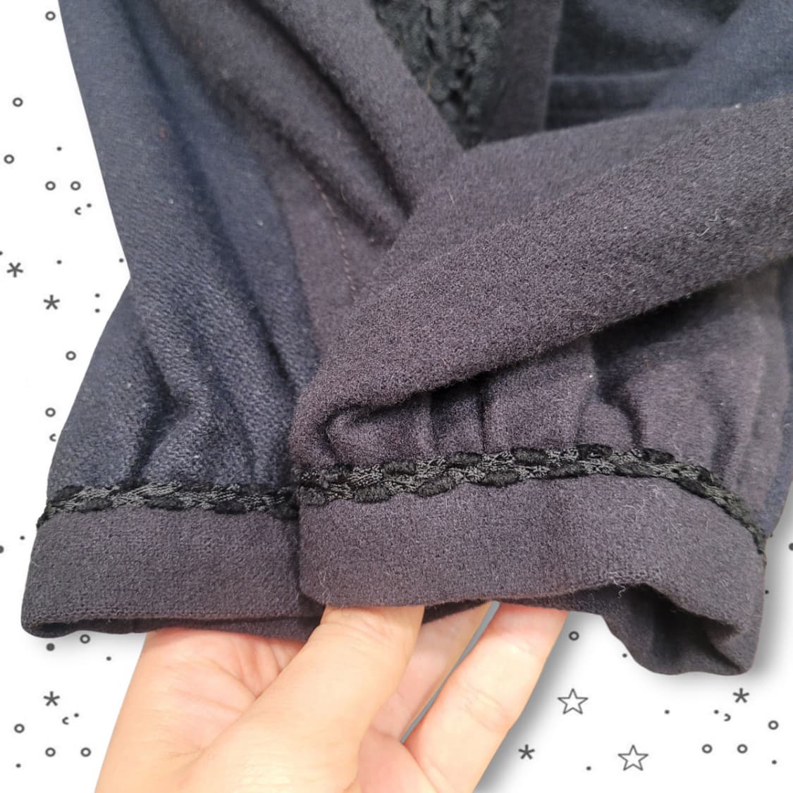 BNX 페이즐리 레이스 고딕 울 혼방 롱 코트 상품이미지4