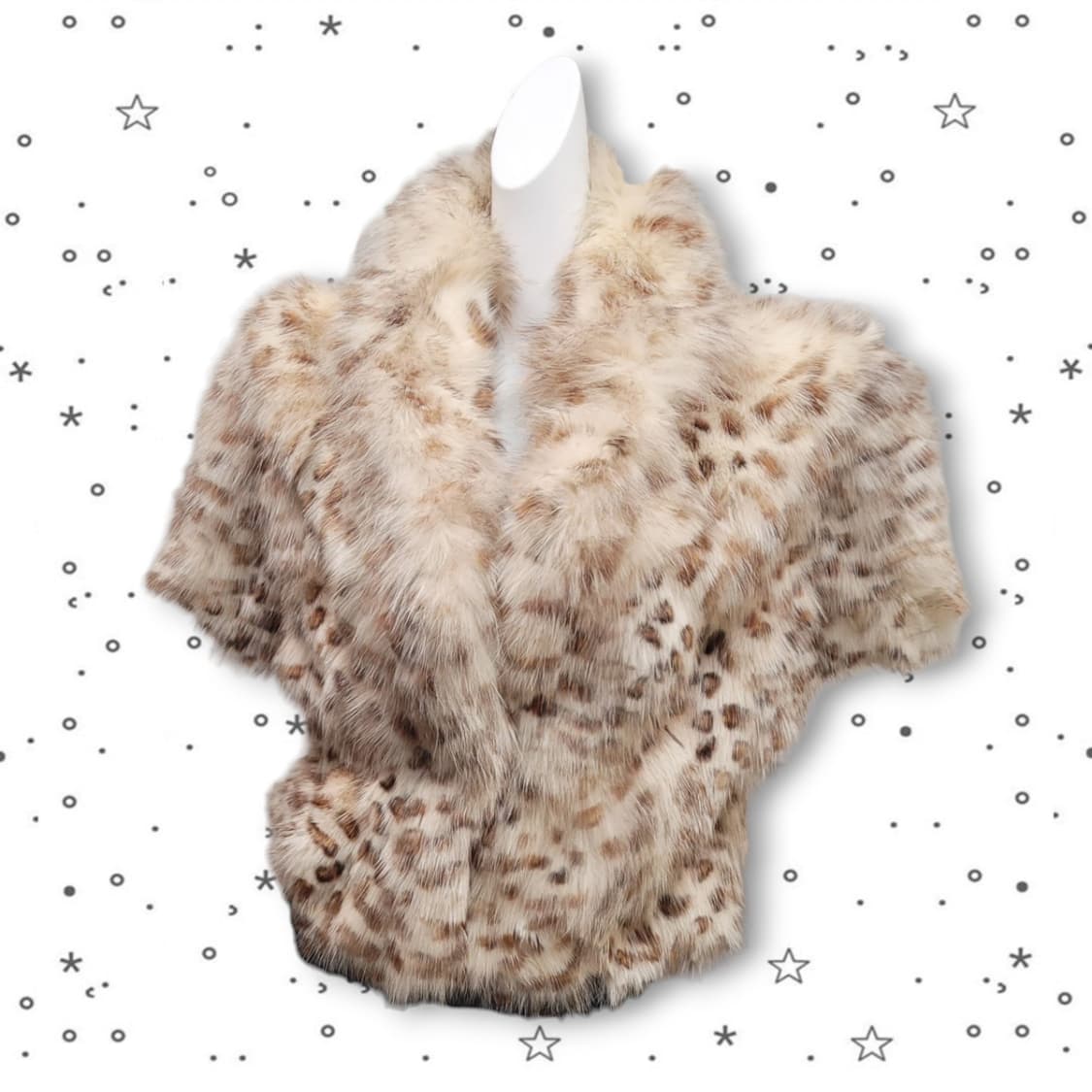 Danu 천연 모피 여우털 호피 갸루 퍼 코트 상품이미지1