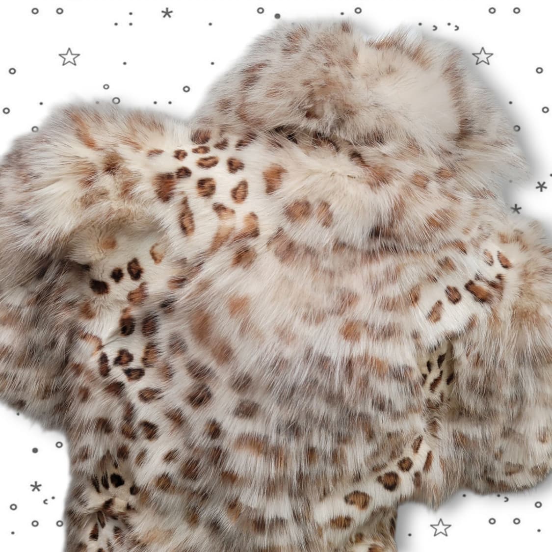 Danu 천연 모피 여우털 호피 갸루 퍼 코트 상품이미지6