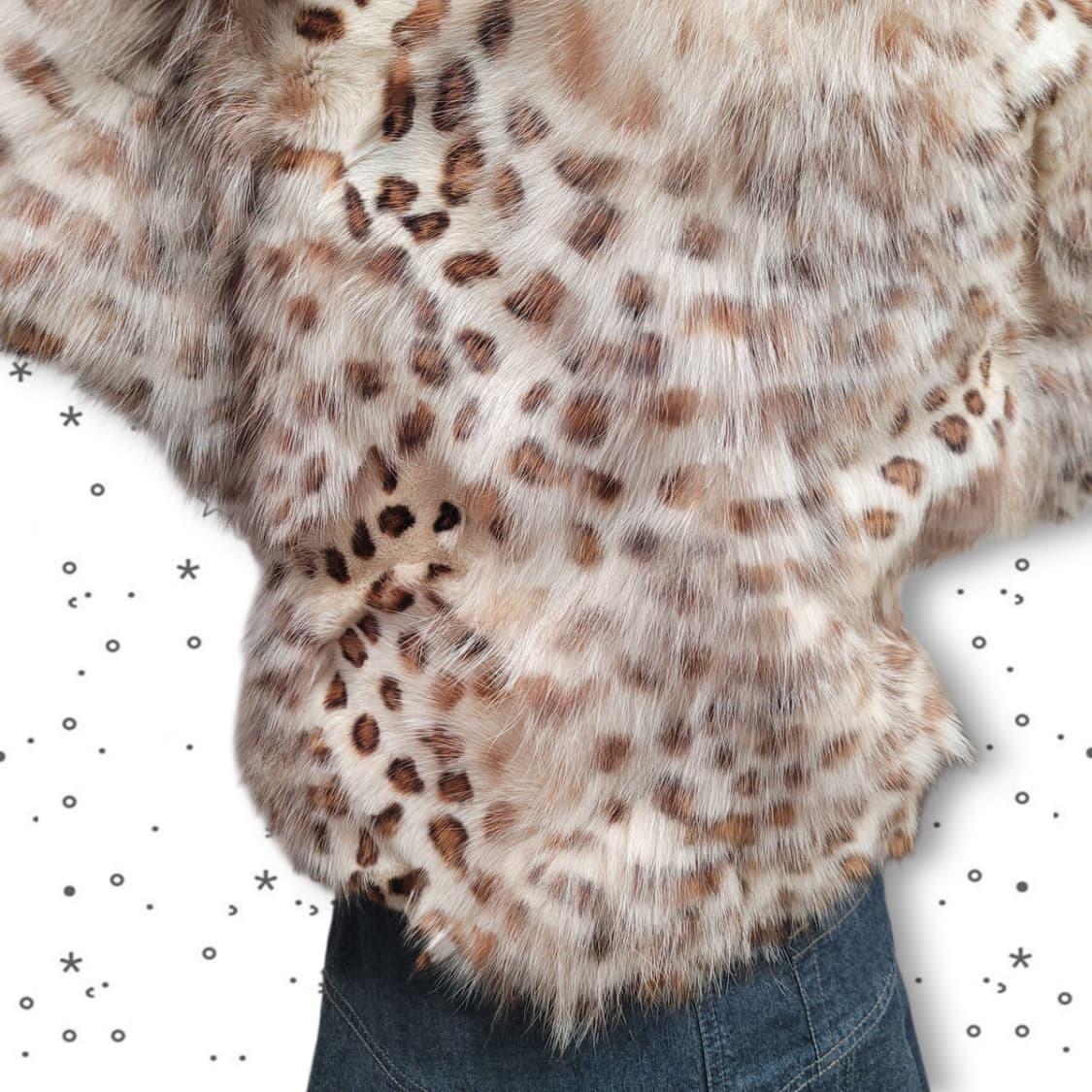 Danu 천연 모피 여우털 호피 갸루 퍼 코트 상품이미지7