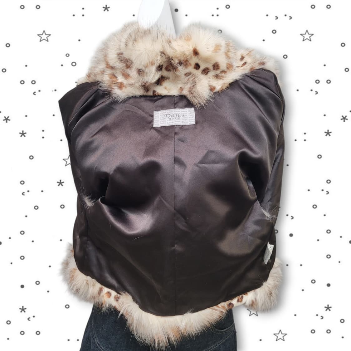 Danu 천연 모피 여우털 호피 갸루 퍼 코트 상품이미지9