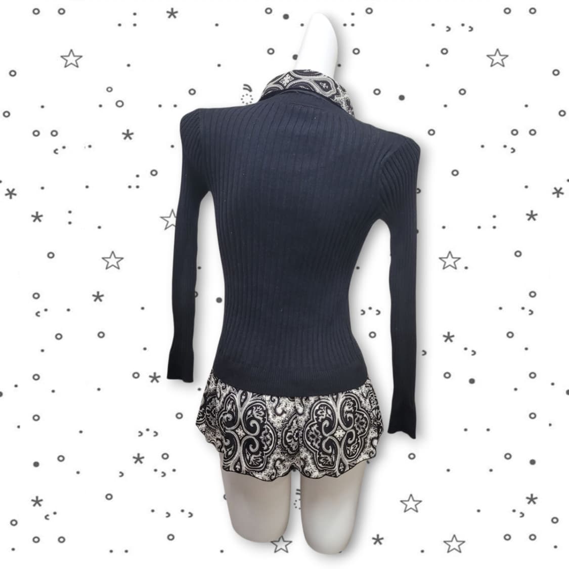 빈티지 페이즐리 패턴 슬림 실크 블라우스 상품이미지5