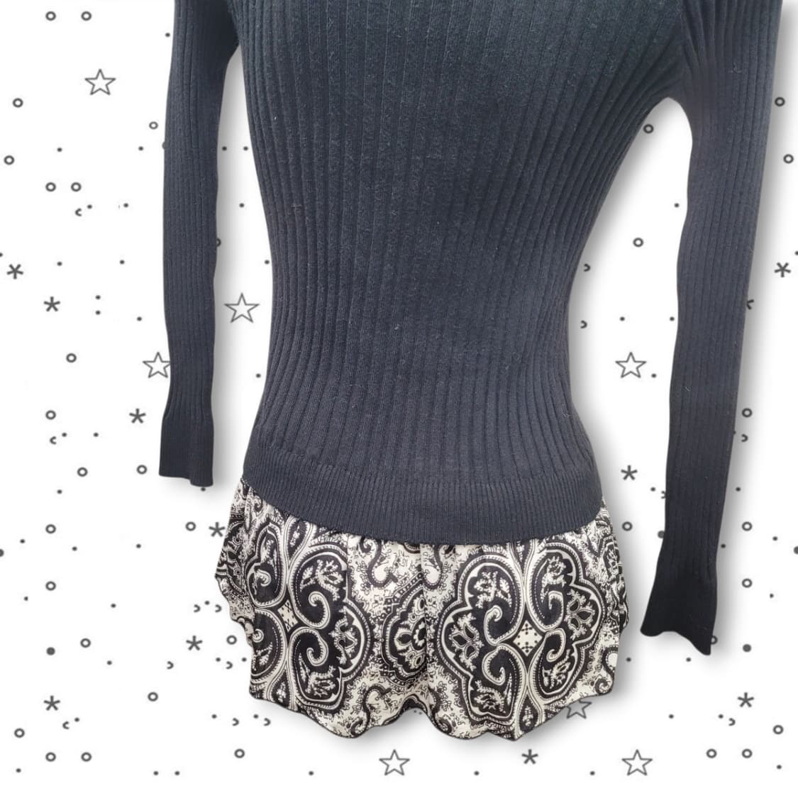 빈티지 페이즐리 패턴 슬림 실크 블라우스 상품이미지7