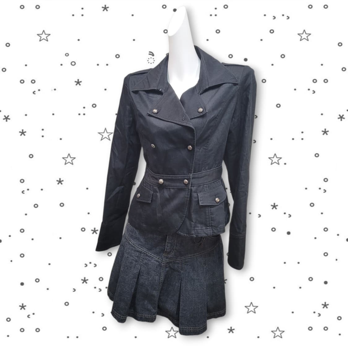 [M] COMME CA IS A JPN 긱시크 투버튼 블랙 자켓 상품이미지1