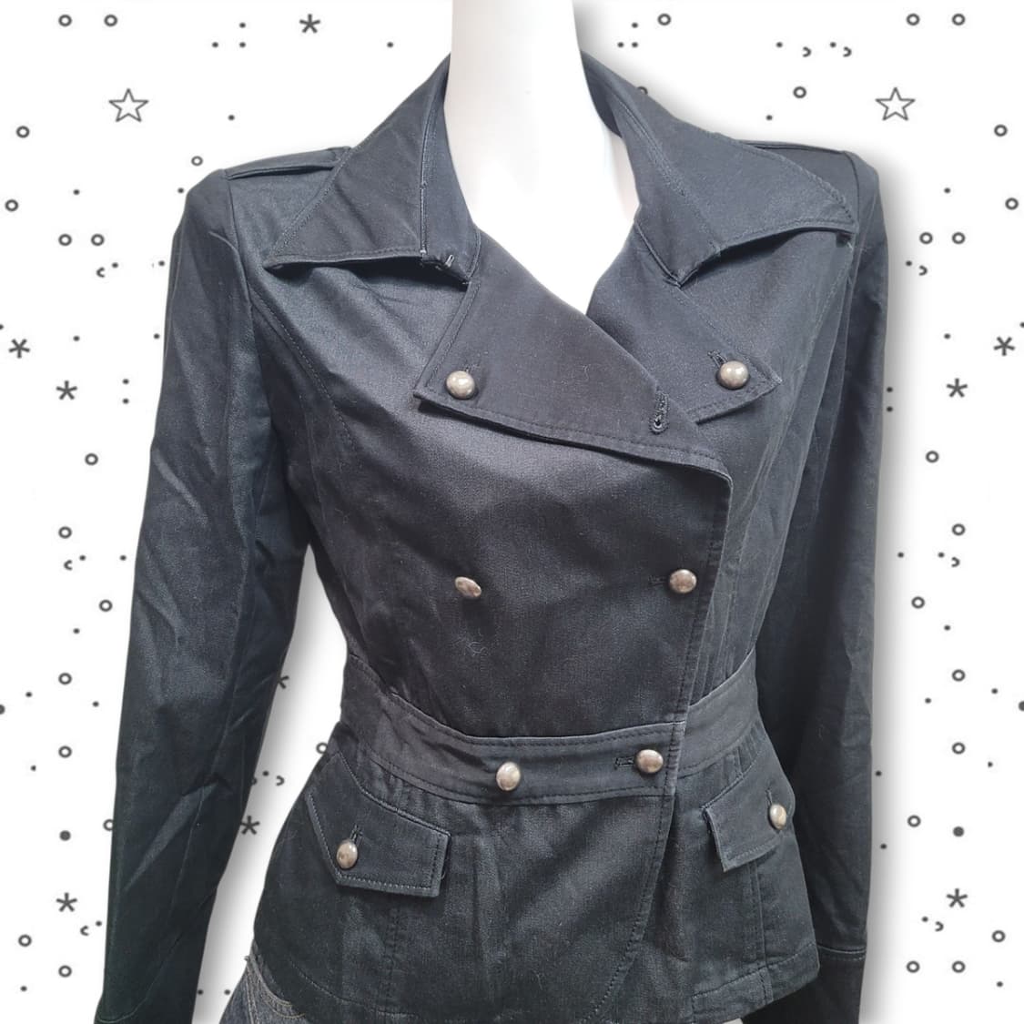 [M] COMME CA IS A JPN 긱시크 투버튼 블랙 자켓 상품이미지2