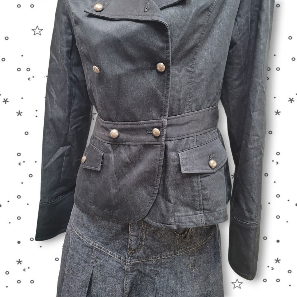 [M] COMME CA IS A JPN 긱시크 투버튼 블랙 자켓 상품이미지3