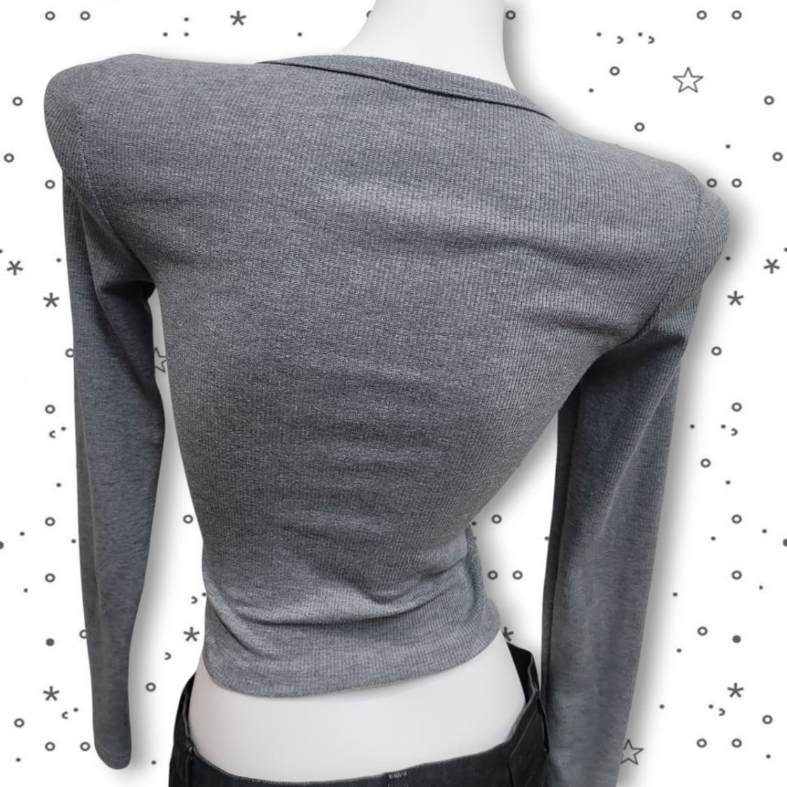 그런지 나비 크롭 슬림 갸루 탑 Y2K 티셔츠 상품이미지6