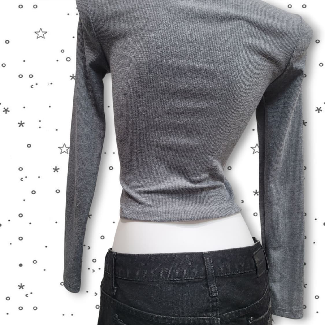 그런지 나비 크롭 슬림 갸루 탑 Y2K 티셔츠 상품이미지7