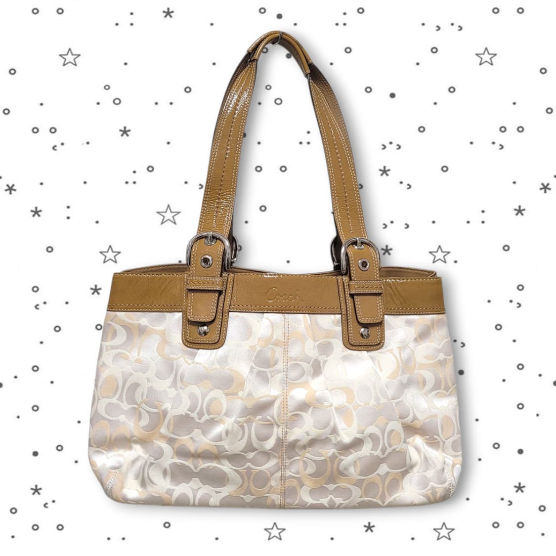 COACH 코치 시그니처 자카드 숄더 갸루 핸드백 상품이미지1