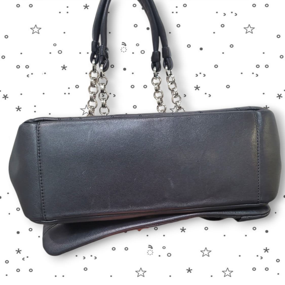 NINA RICH 니나리치 드레이프 레더 리본 플랩 백 상품이미지5