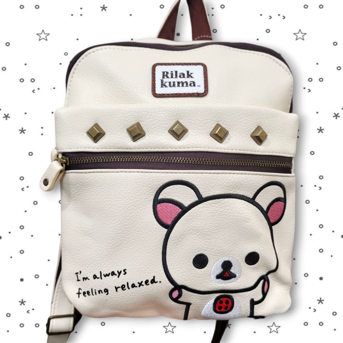 [새제품] Rilakkuma 리락쿠마 스터드 커피 앤 크림 미니 백팩 상품이미지2