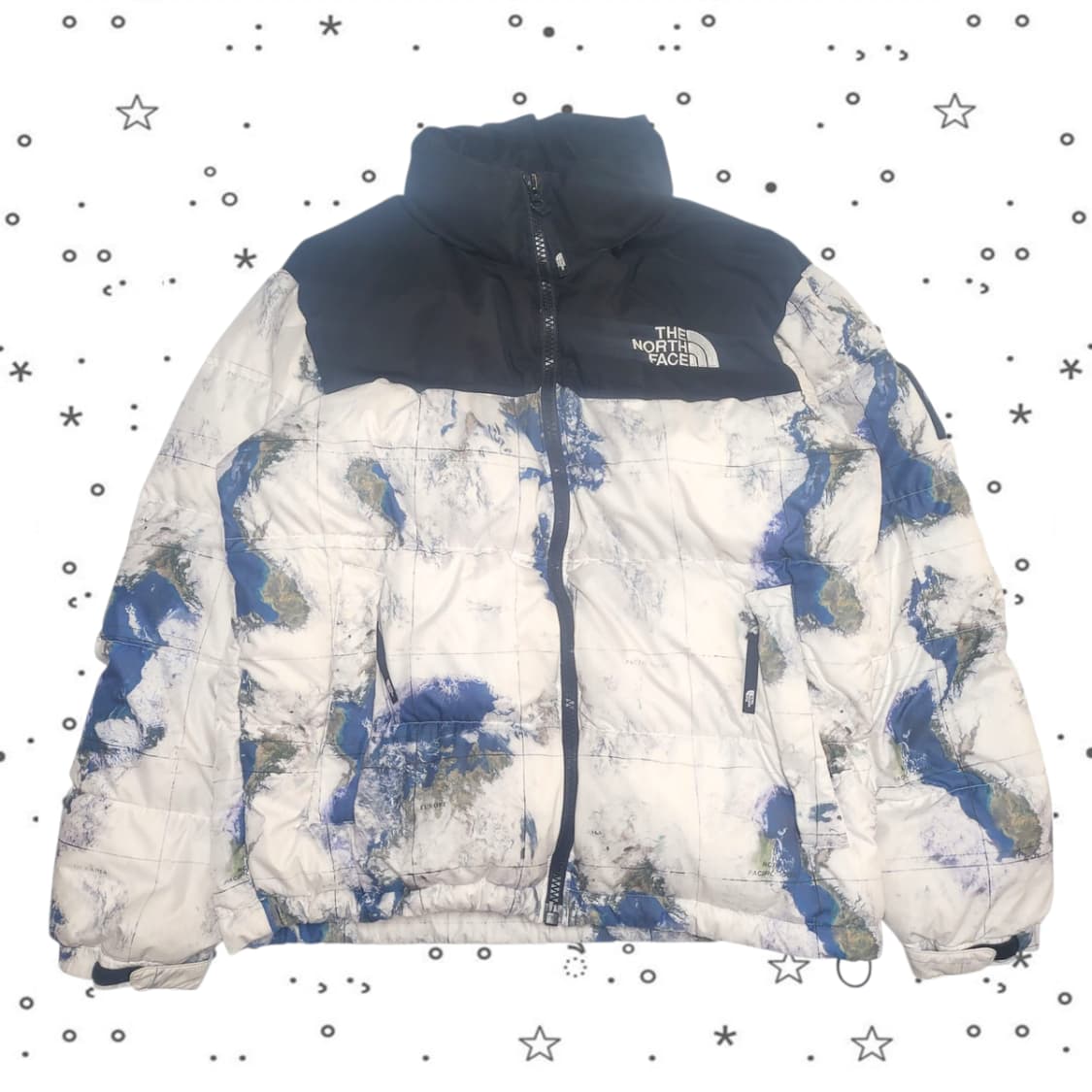 [95]노스페이스 화이트 라벨 노벨티 눕시 다운 자켓 프린트 화이트 샌드 상품이미지1