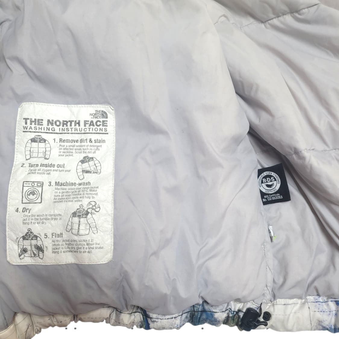 [95]노스페이스 화이트 라벨 노벨티 눕시 다운 자켓 프린트 화이트 샌드 상품이미지7