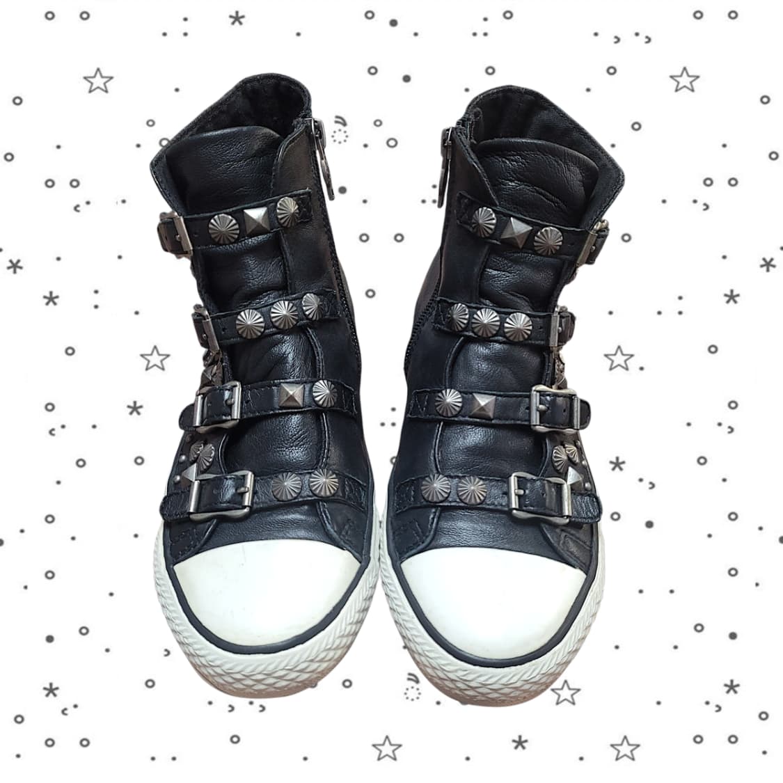 [230,37] ASH 아쉬 스터드 버클 레더 하이탑 스니커즈 상품이미지2