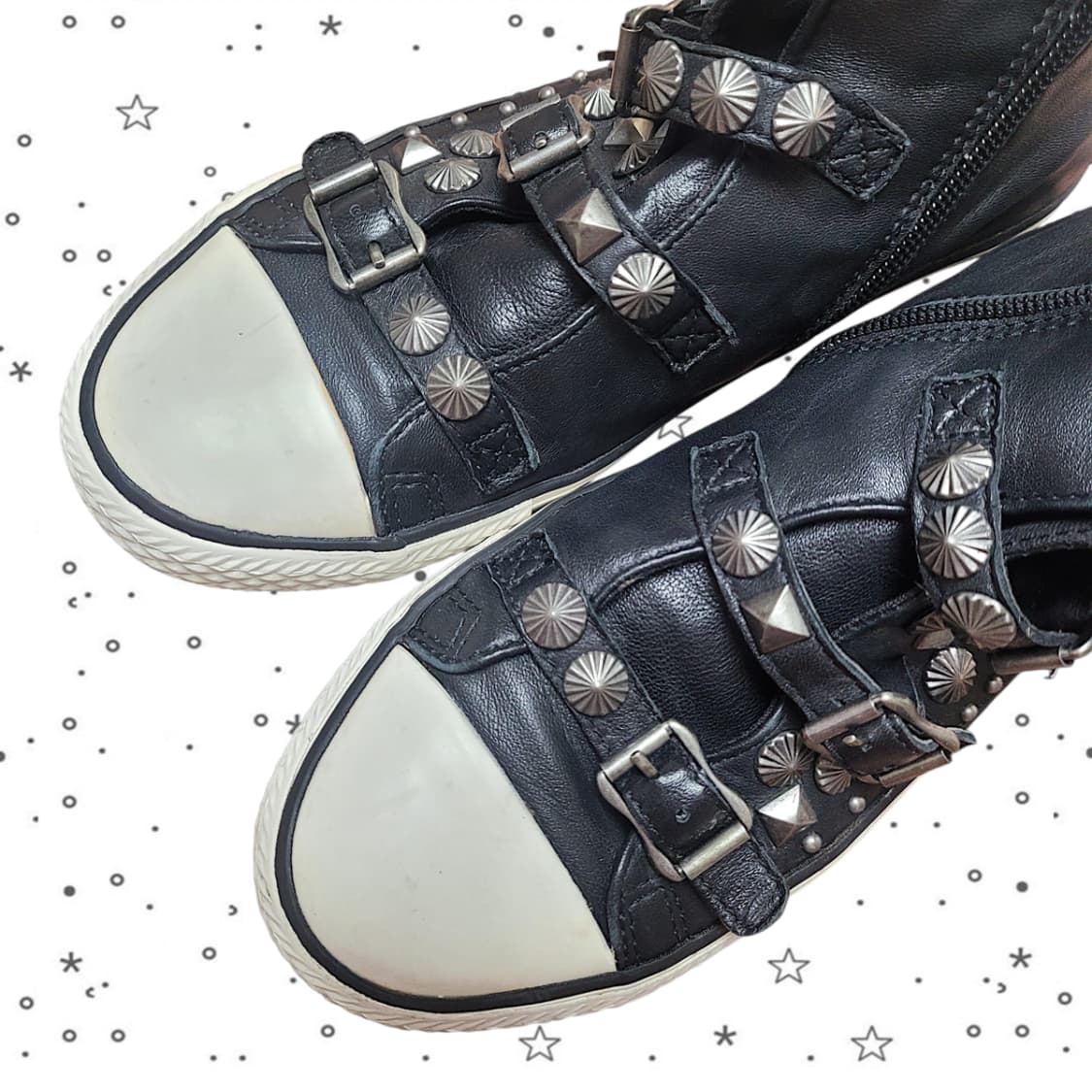 [230,37] ASH 아쉬 스터드 버클 레더 하이탑 스니커즈 상품이미지5