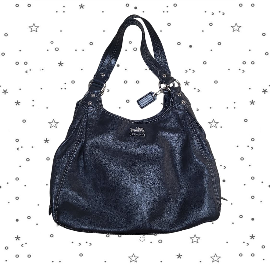 Coach 코치 매디슨 호보 레더백 블랙 상품이미지1