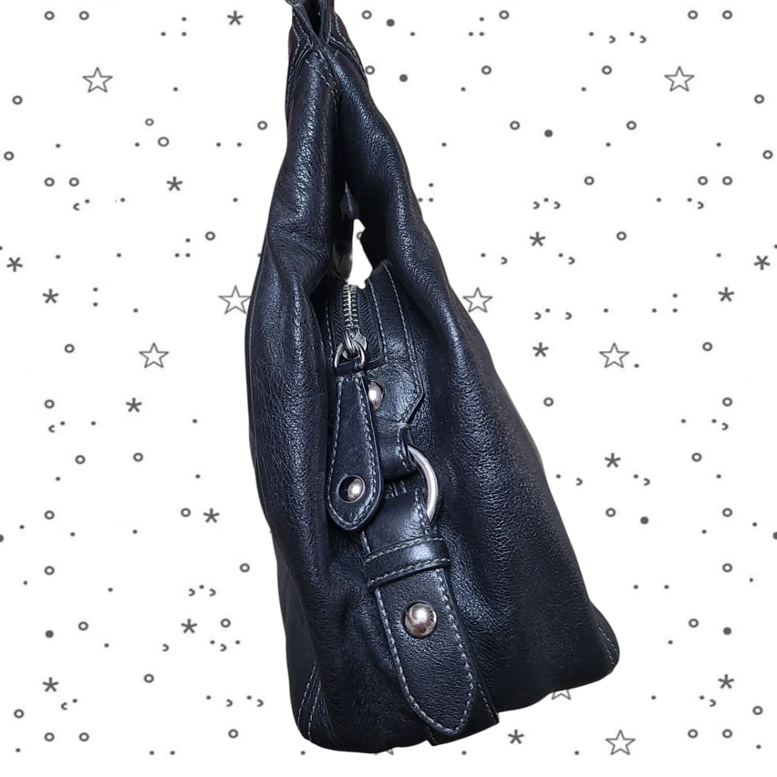 Coach 코치 매디슨 호보 레더백 블랙 상품이미지5