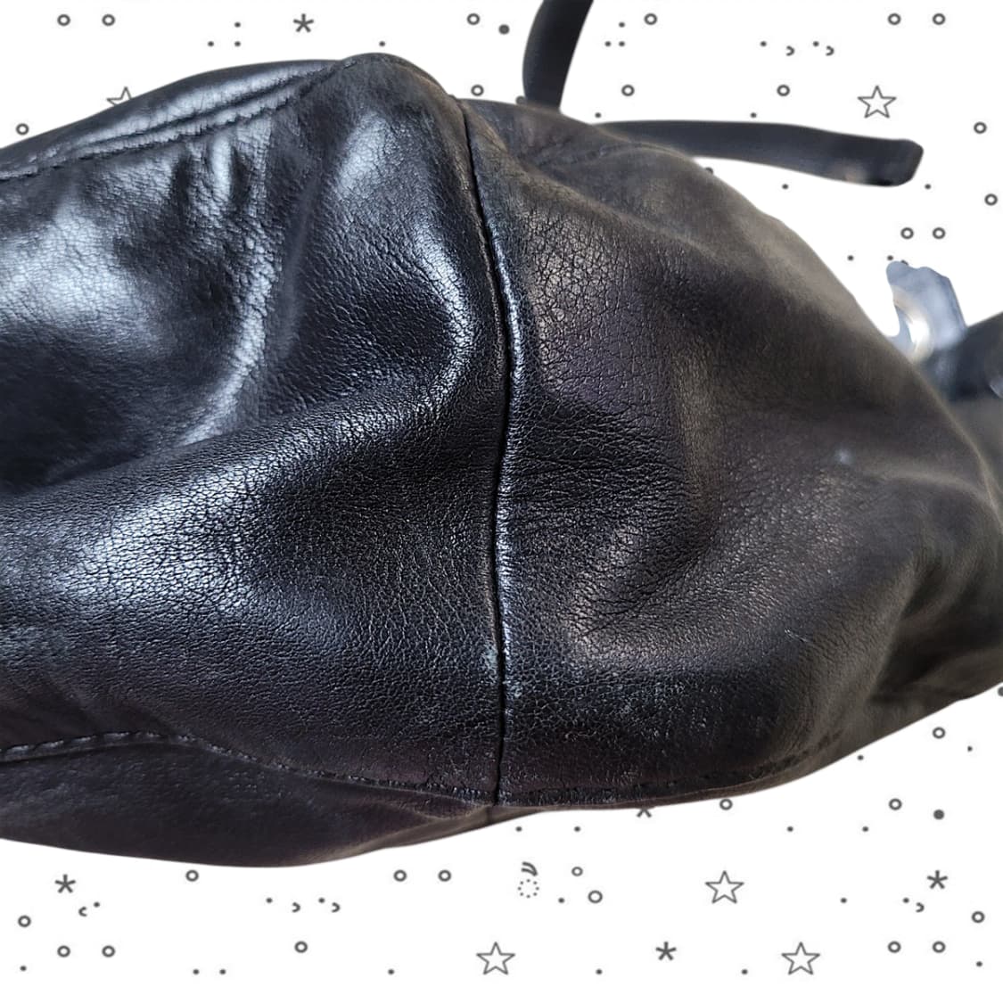 Coach 코치 블랙 레더 사첼 숄더백 상품이미지9