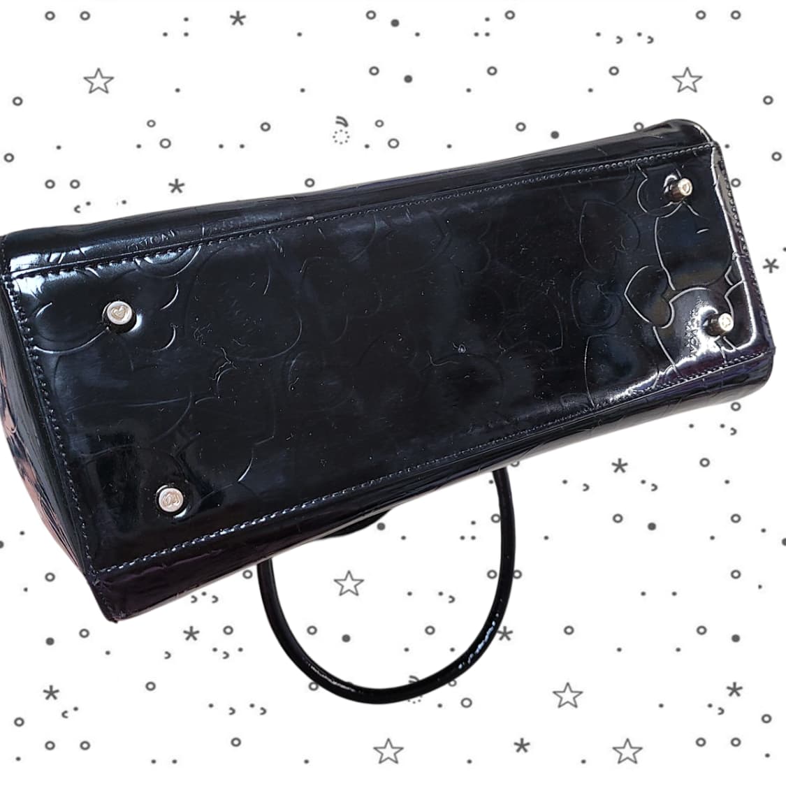 LoveCat  러브캣 하트 엠보 블랙 토트백 상품이미지5