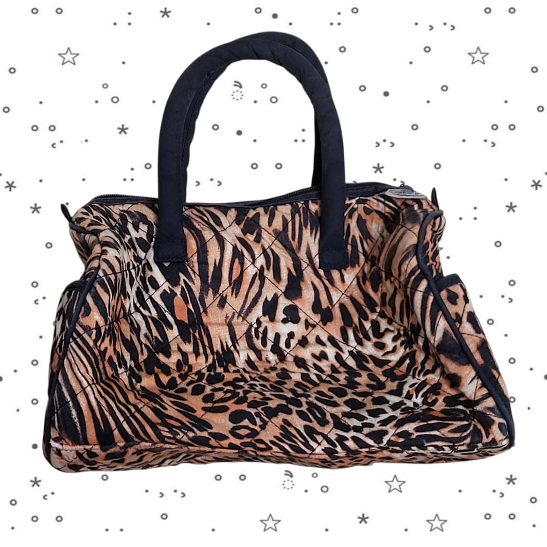 NaRaYa 레오파드 리본 퀼팅 백 상품이미지2