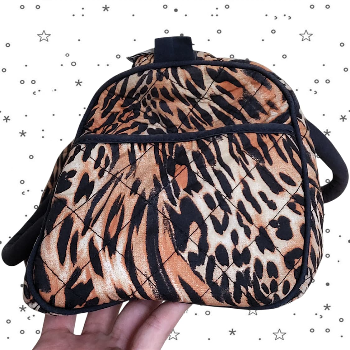 NaRaYa 레오파드 리본 퀼팅 백 상품이미지4