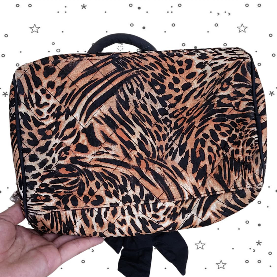 NaRaYa 레오파드 리본 퀼팅 백 상품이미지5