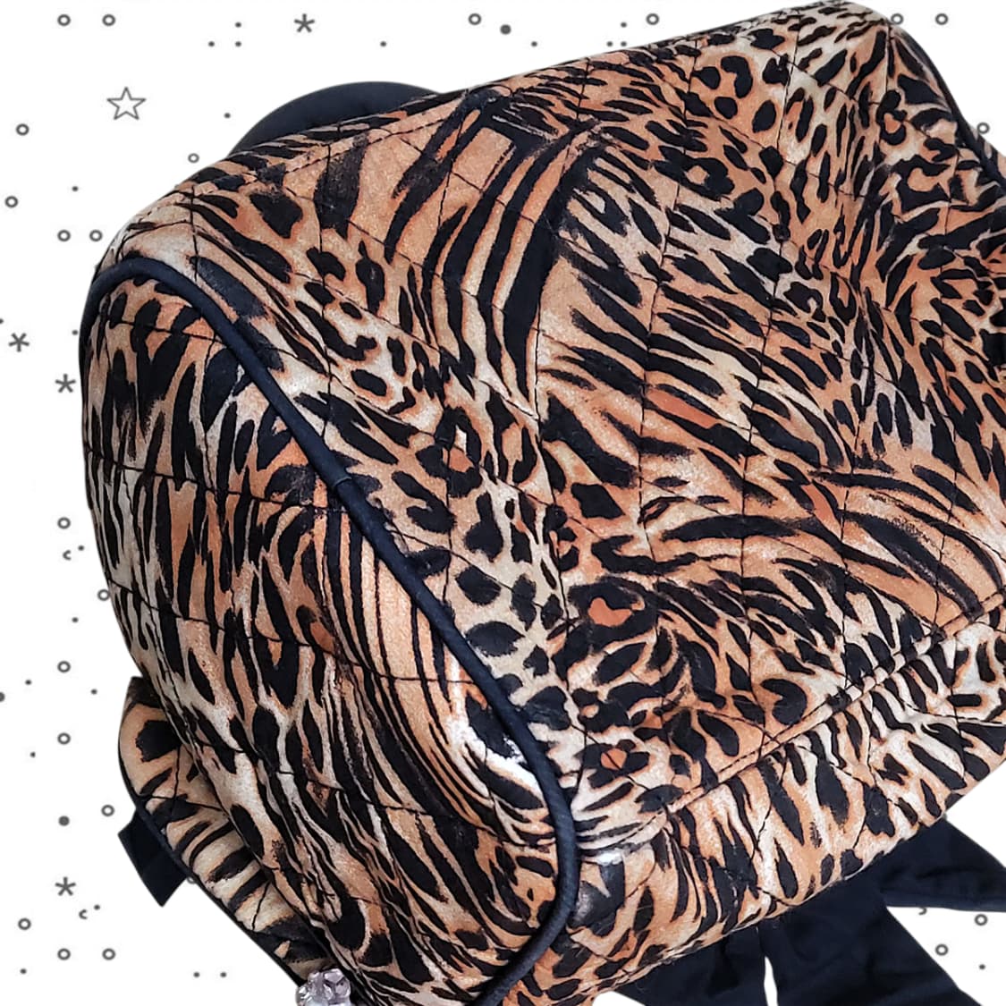 NaRaYa 레오파드 리본 퀼팅 백 상품이미지6