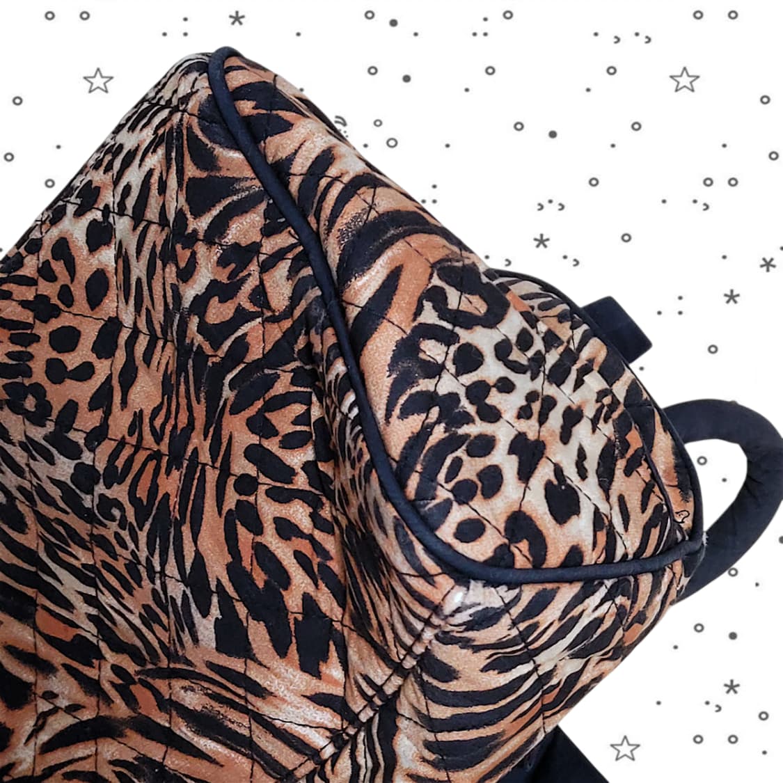 NaRaYa 레오파드 리본 퀼팅 백 상품이미지7