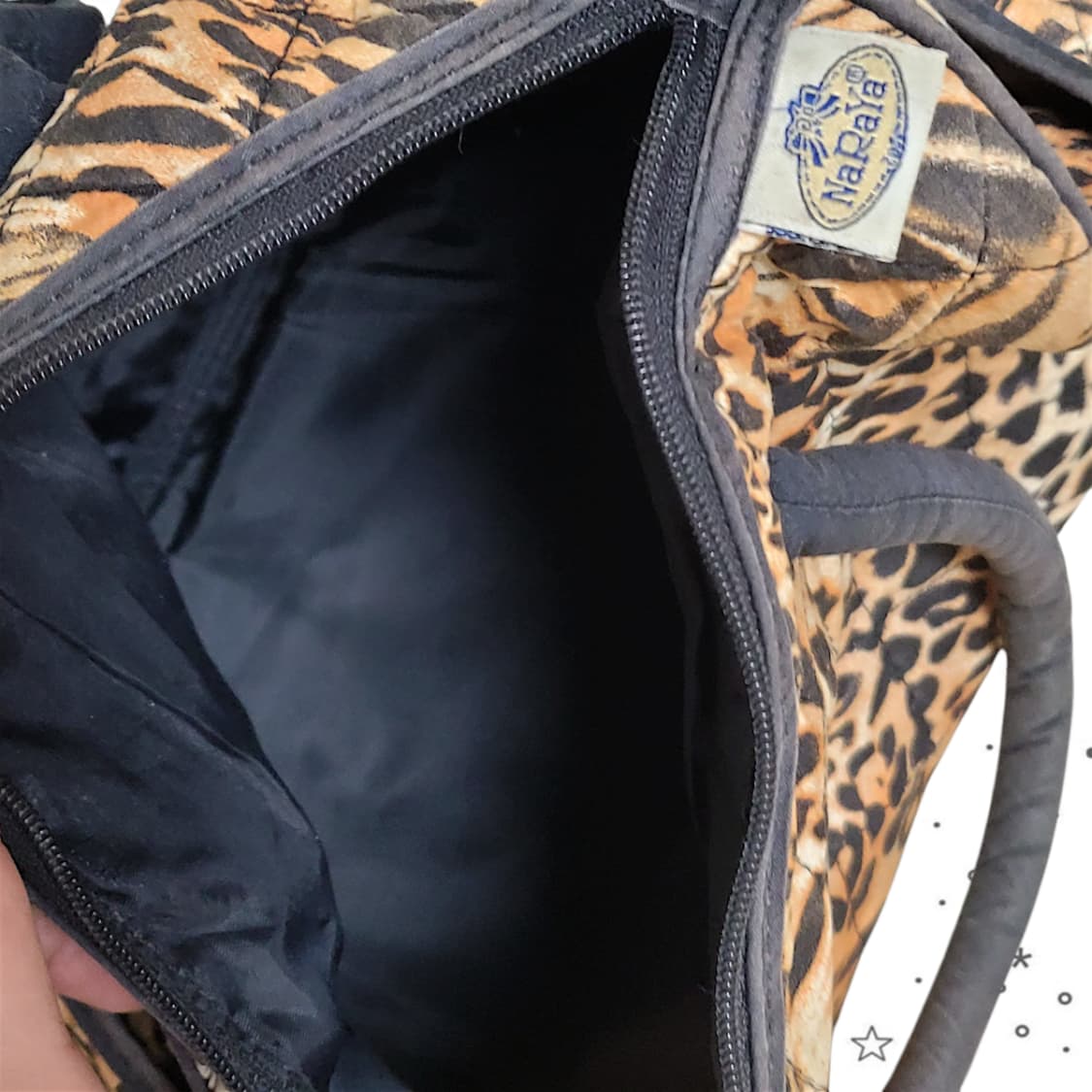NaRaYa 레오파드 리본 퀼팅 백 상품이미지8